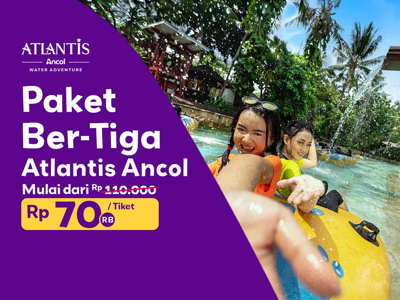 Berenang Bertiga lebih hemat! Mulai dari 70rb perorang!